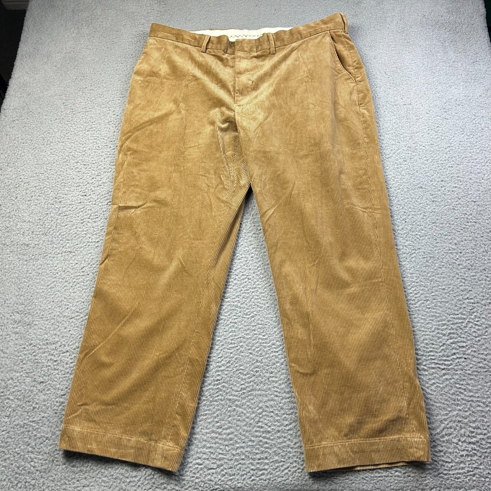 VTG Polo Ralph Lauren Corduroy Pants Mens 40x30 fits (38x29) Tan Straight 90s